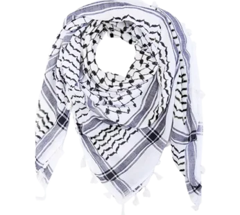 Palestinian Black and White Kufiya (Made in Palestine)